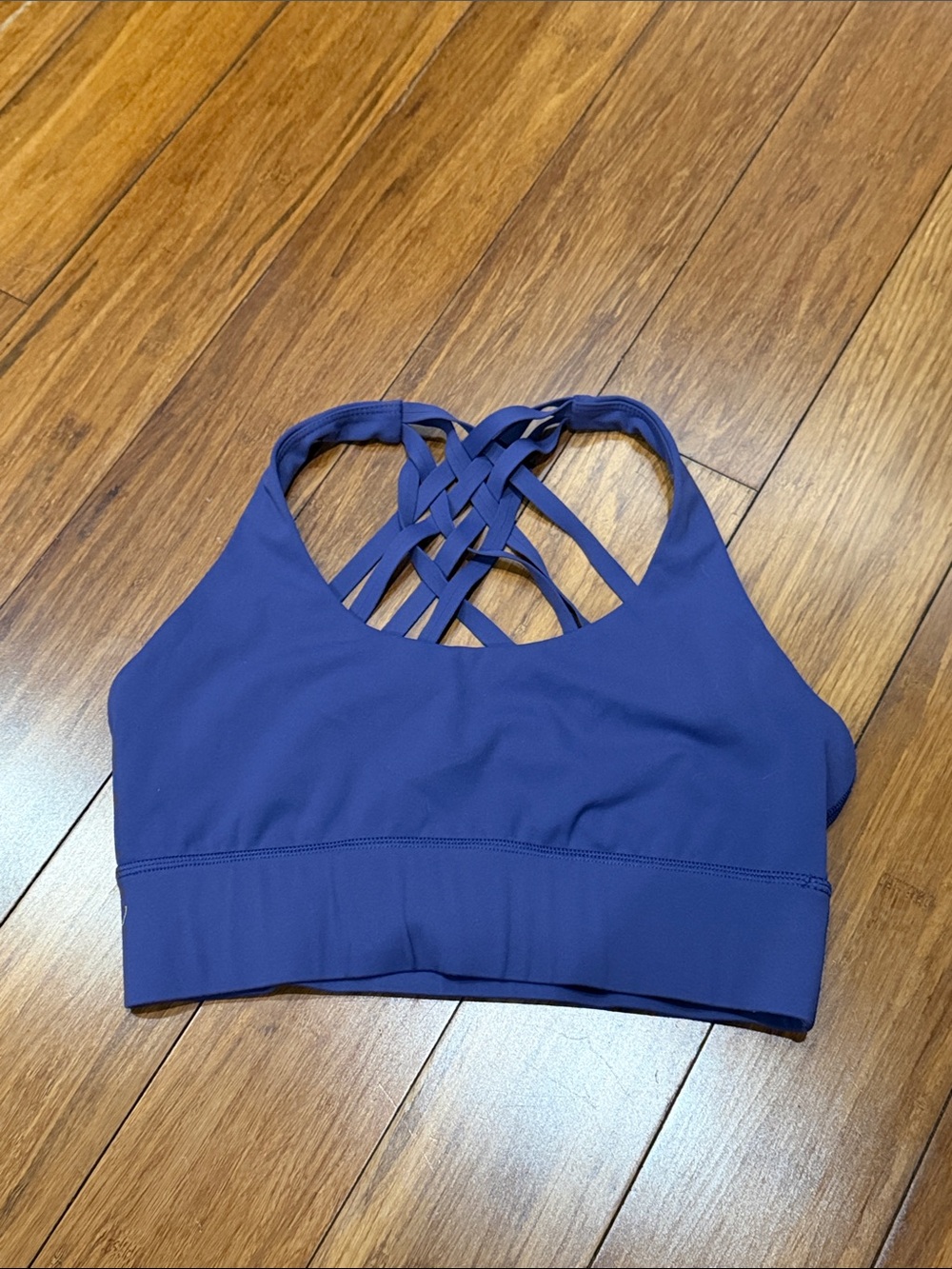 Peachy Athletic Strappy Back Sports Bra Purple S